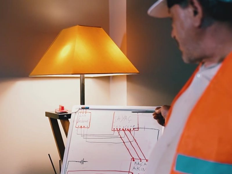 Luzmar elektrik ustası proje şeması üzerinde